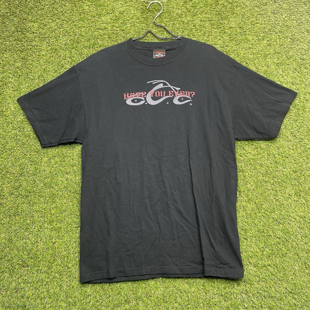 Orange County Choppers Shirt Mens XL Black Motorcyle Biker NewYork Fire Y2K VTG